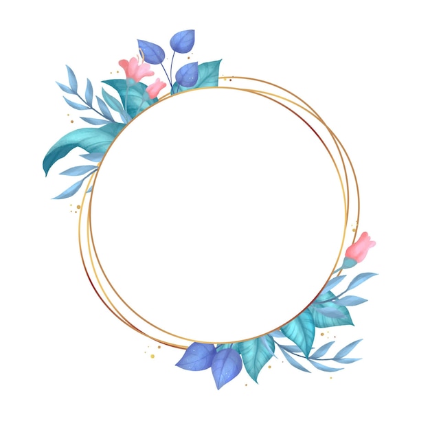 Elegant Floral Frame with Vibrant Foliage | Jiffy Designs