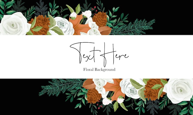 Elegant Floral Background with Roses, Greenery and Handwritten Text ...