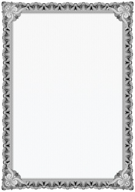 Intricate Grayscale Floral Frame with Ornate Vintage Design | Jiffy Designs