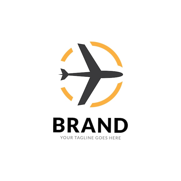 Sleek Jet Silhouette in Vibrant Circle Logo Design | Jiffy Designs