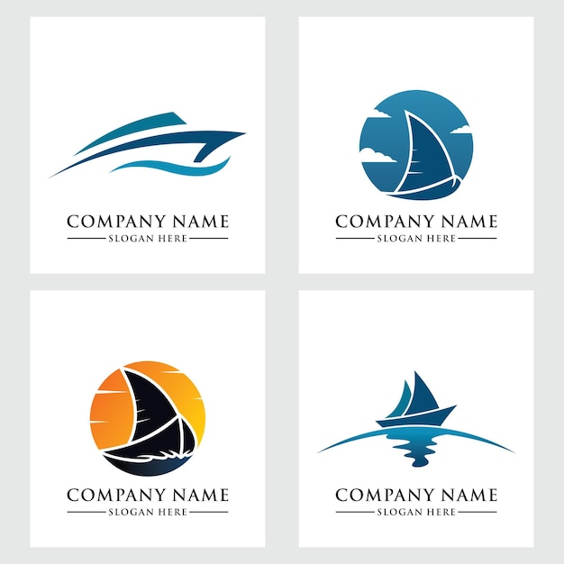 Fishing Boat Logo Vector Template | Jiffy Designs