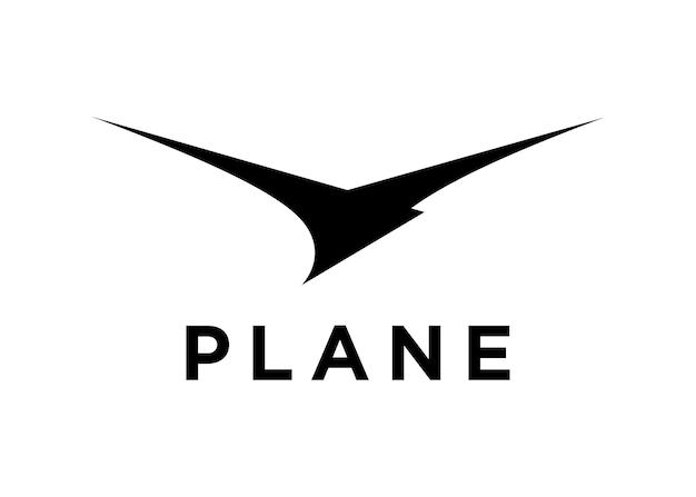 Sleek and Stylized Plane Silhouette Logo | Jiffy Designs