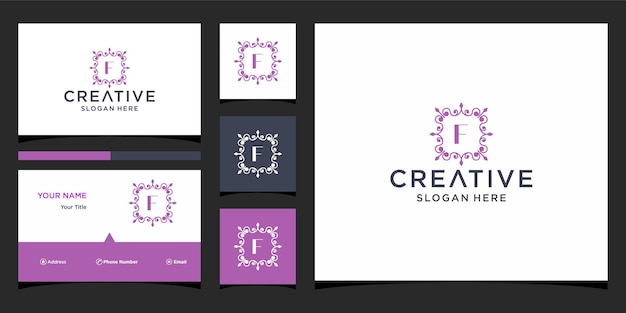 Elegant Floral Monogram Logo and Stationery Design | Jiffy Designs