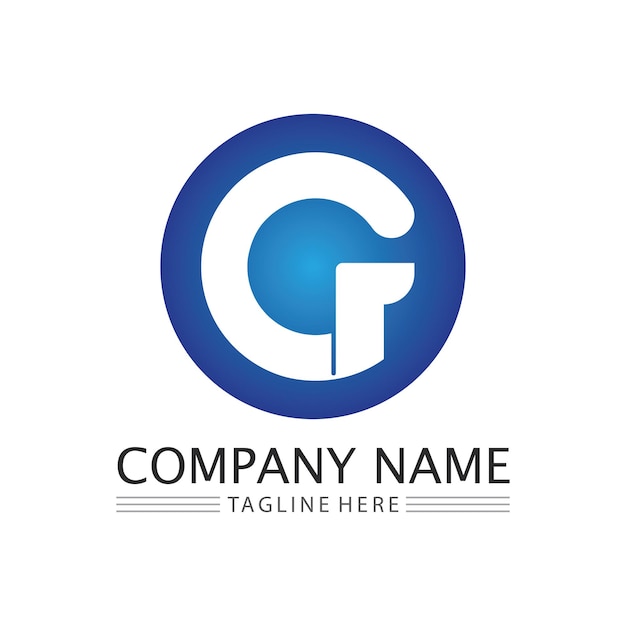 Elegant Blue and White Letter G Circle Logo Design | Jiffy Designs