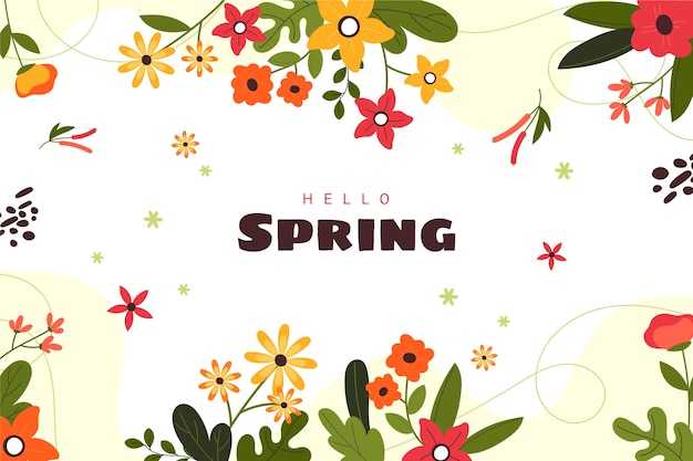 Vibrant Spring Floral Design with Greeting Text | Jiffy Designs