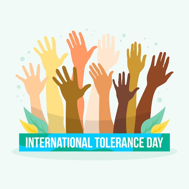 Diverse Hands Raised in Unity for International Tolerance Day | Jiffy ...