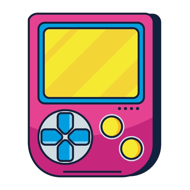 Vibrant Retro Gaming Console with Colorful Buttons | Jiffy Designs