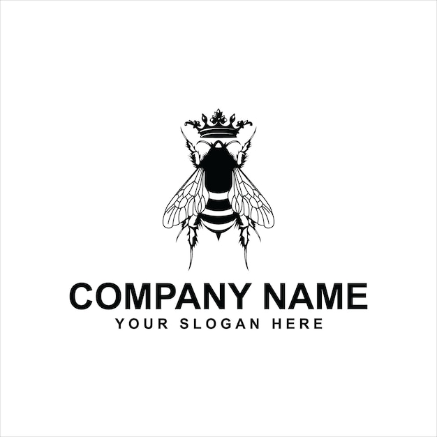 Majestic Bee with Regal Crown Logo Design | Jiffy Designs