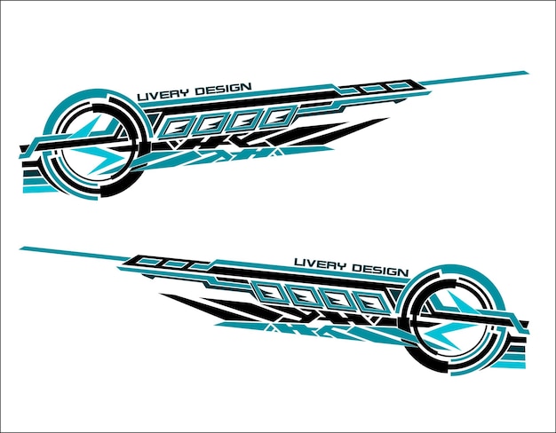 Futuristic Livery Design with Sleek Geometric Shapes and Patterns ...