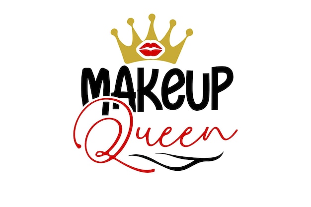 Glamorous Makeup Queen with Regal Crown and Vibrant Lips | Jiffy Designs