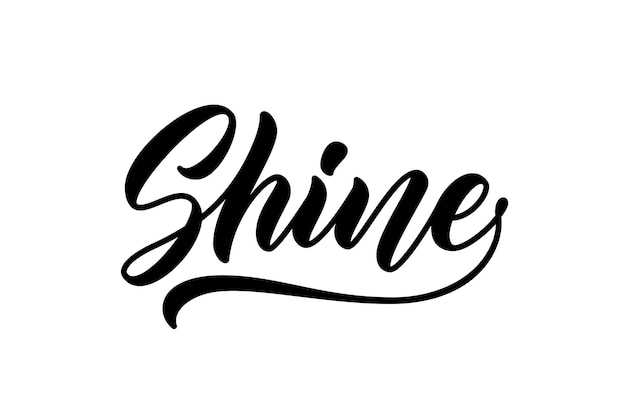 Inspiring Handwritten 'Shine' Typography Artwork | Jiffy Designs