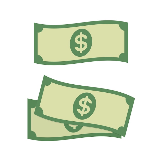 Stylized Dollar Bills with Iconic Currency Symbol | Jiffy Designs