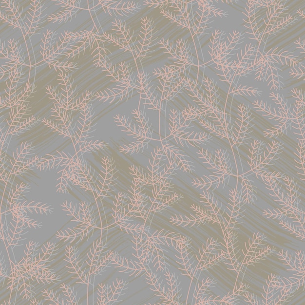 Elegant Fern Foliage Pattern in Muted Tones | Jiffy Designs