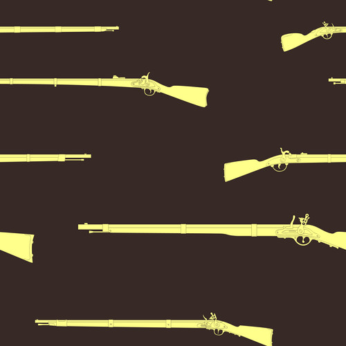 Seamless Vector Pattern With Antique Rifles For Your Design | Jiffy Designs