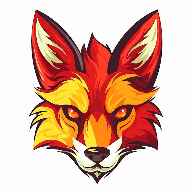 Fierce and Fiery Fox Face Illustration | Jiffy Designs