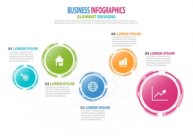 Vibrant Infographic Elements Showcasing Business Data Insights | Jiffy ...