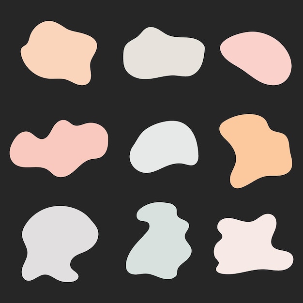Organic Shapes in Soft Neutral Tones on Dark Background | Jiffy Designs