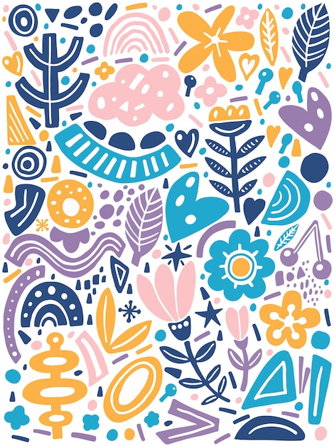 Vibrant Nature-Inspired Shapes and Patterns Collection | Jiffy Designs