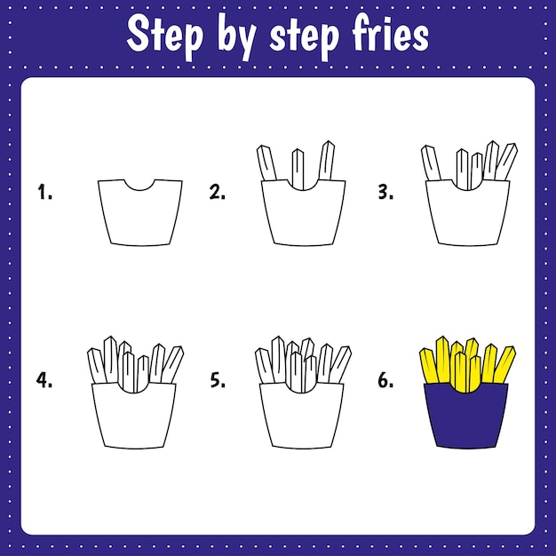 Delightful Step-by-Step Fry Illustration | Jiffy Designs
