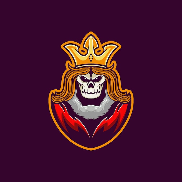 Fearsome Skull Monarch: A Regal and Menacing Emblem | Jiffy Designs