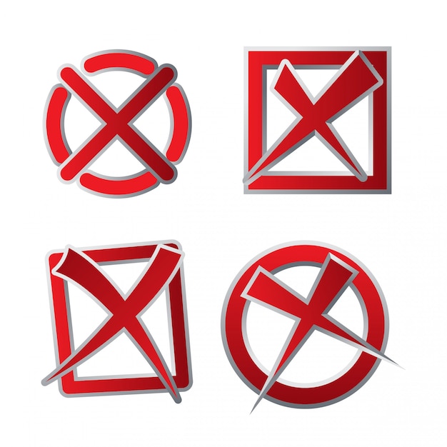 Striking Red X Symbols Denoting Prohibition or Rejection | Jiffy Designs