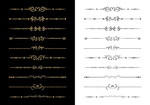 Elegant Ornamental Dividers with Intricate Flourishes and Swirls ...