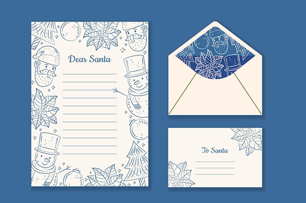 Festive Letter to Santa with Envelope and Note Card | Jiffy Designs