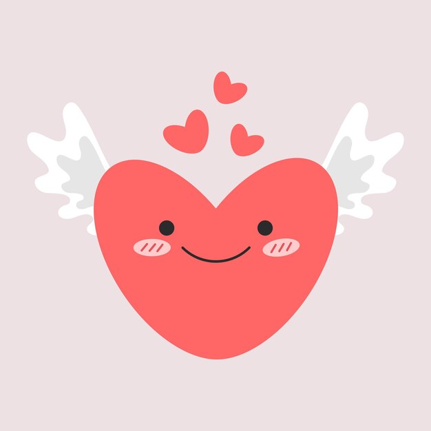 Whimsical Winged Heart with Rosy Cheeks | Jiffy Designs