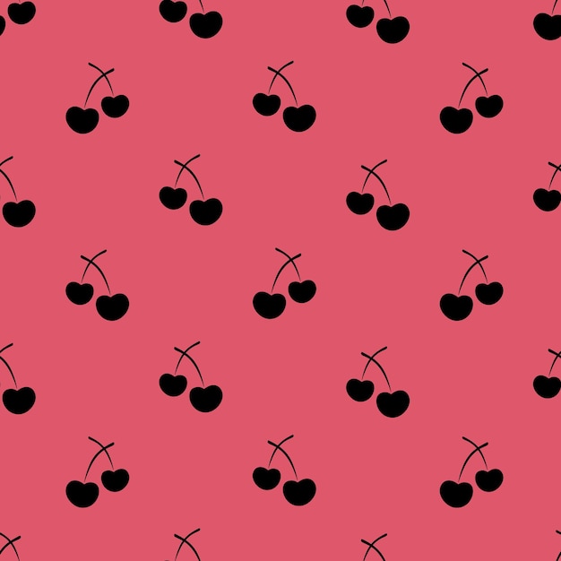 Delightful Cherry Pattern on Vibrant Pink Background | Jiffy Designs