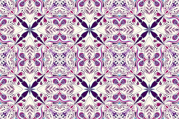 Intricate Floral Tapestry in Vibrant Shades of Purple | Jiffy Designs
