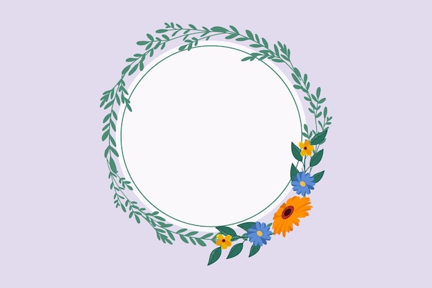Vibrant Floral Wreath with Sunflowers and Leaves | Jiffy Designs