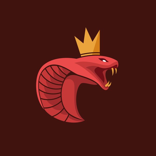 Regal Serpent Emblem with Majestic Crown | Jiffy Designs