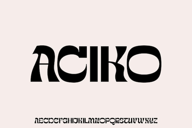 Stylized Monochrome Typography with Unique Character Design | Jiffy Designs