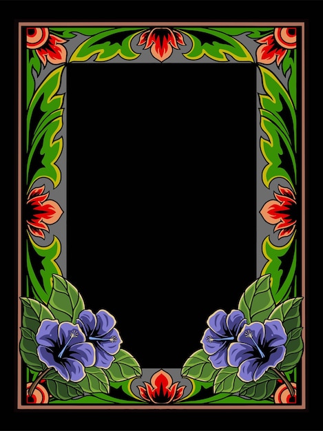 Vibrant Floral Frame with Intricate Botanical Designs | Jiffy Designs