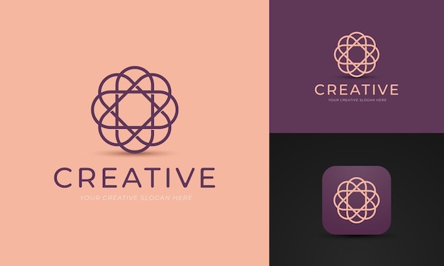 Intricate Geometric Floral Logo in Warm and Vibrant Tones | Jiffy Designs