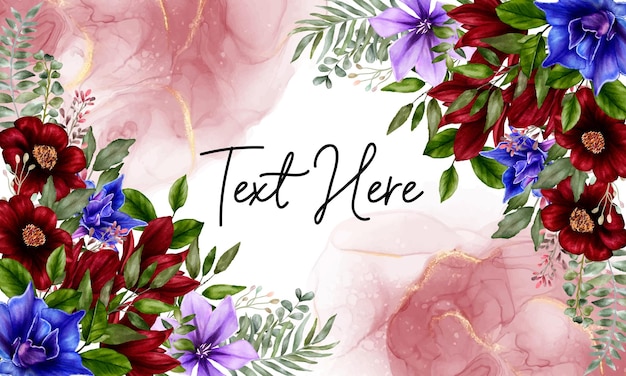 Vibrant Floral Frame with Customizable Text | Jiffy Designs