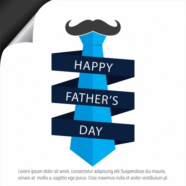 Happy Father's Day Illustration with Mustache and Ribbon Banner | Jiffy ...