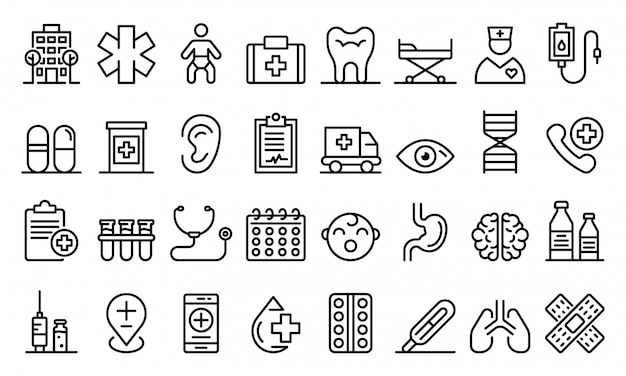 Comprehensive Medical Icon Collection Showcasing Healthcare Elements ...