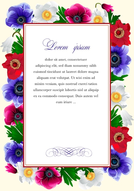 Vibrant Floral Frame with Decorative Text | Jiffy Designs