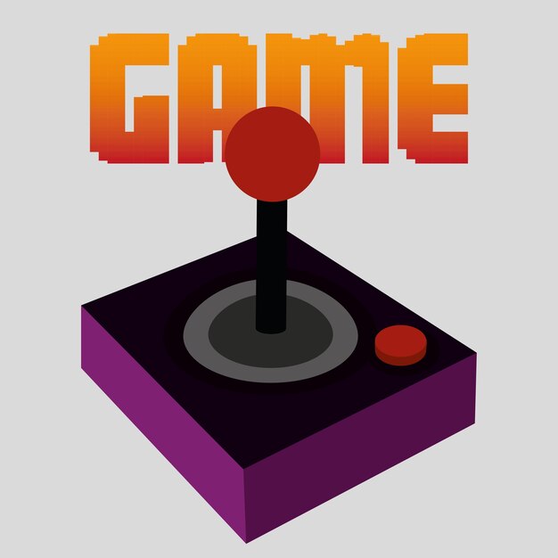 Retro-Inspired Arcade Game Controller Illustration | Jiffy Designs