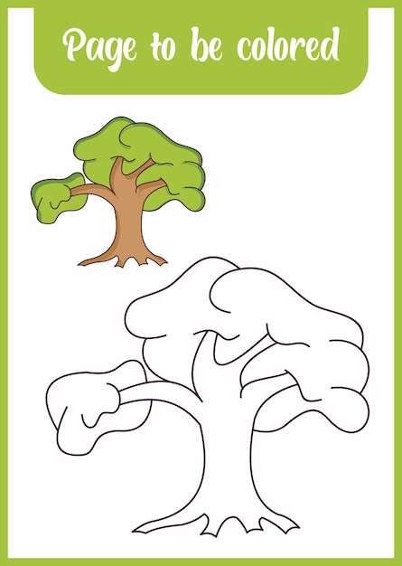 Vibrant Tree Illustration for Coloring Fun | Jiffy Designs