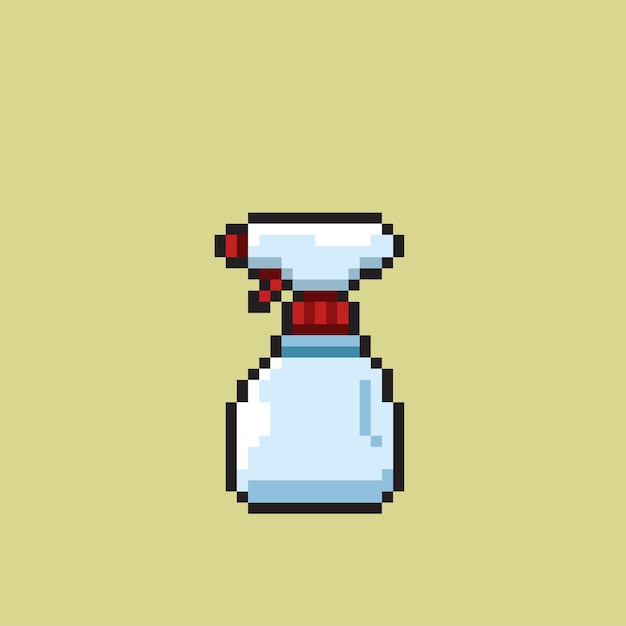 Pixel Art Cleaning Spray Bottle with Vibrant Details Jiffy Designs
