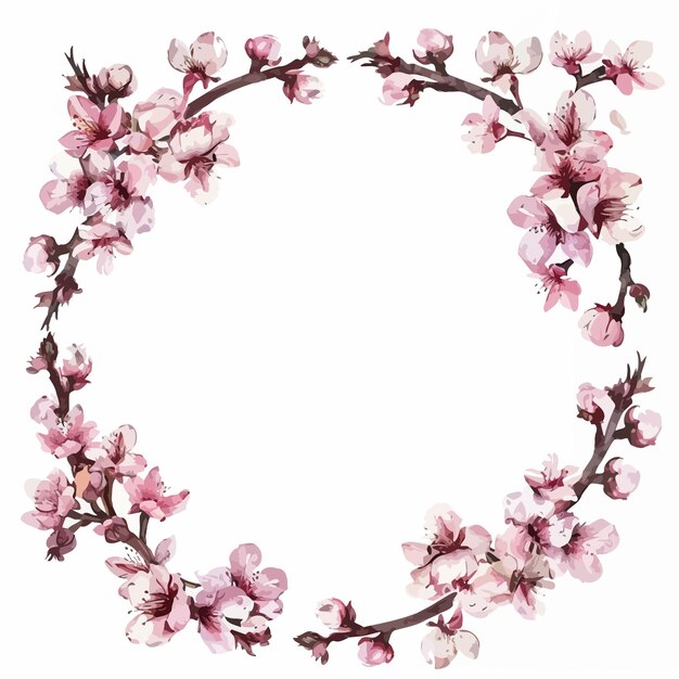 Delicate Floral Frame of Blooming Cherry Blossoms | Jiffy Designs