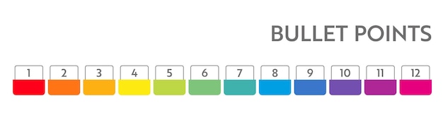 Vibrant Bullet Point Spectrum - Simple Yet Striking Design | Jiffy Designs