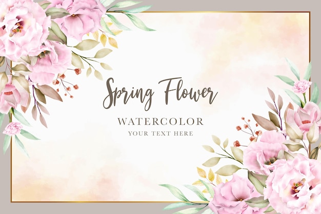 Elegant Watercolor Spring Floral Arrangement with Text Overlay | Jiffy ...