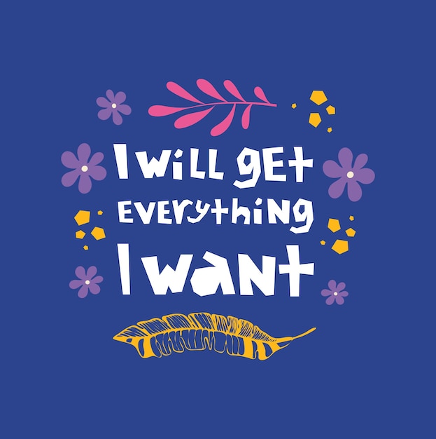 Vibrant Floral Affirmation with Uplifting Message on Blue | Jiffy Designs