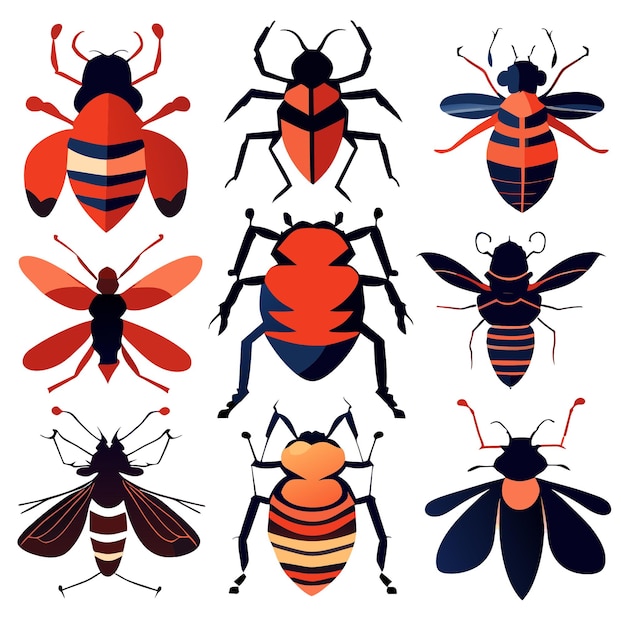Vibrant Insect Collection: Diverse Designs for Creative Applications ...