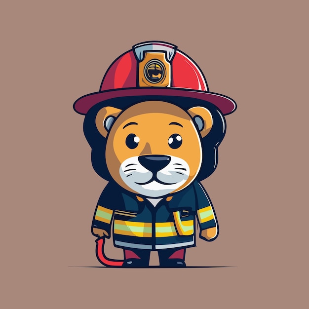 Adorable Firefighter Bear in Uniform and Helmet | Jiffy Designs