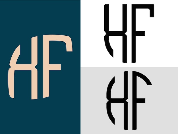 Minimalist Monogram Initials HF in Neutral Tones | Jiffy Designs