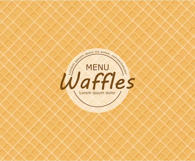 Delicious Waffle Menu Design with Textured Background | Jiffy Designs